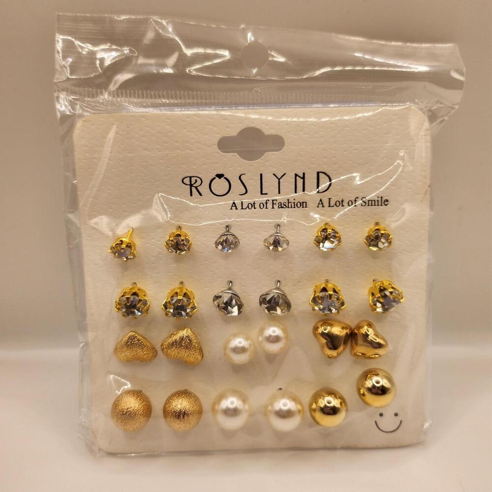 Roslynd gold and silver earrings